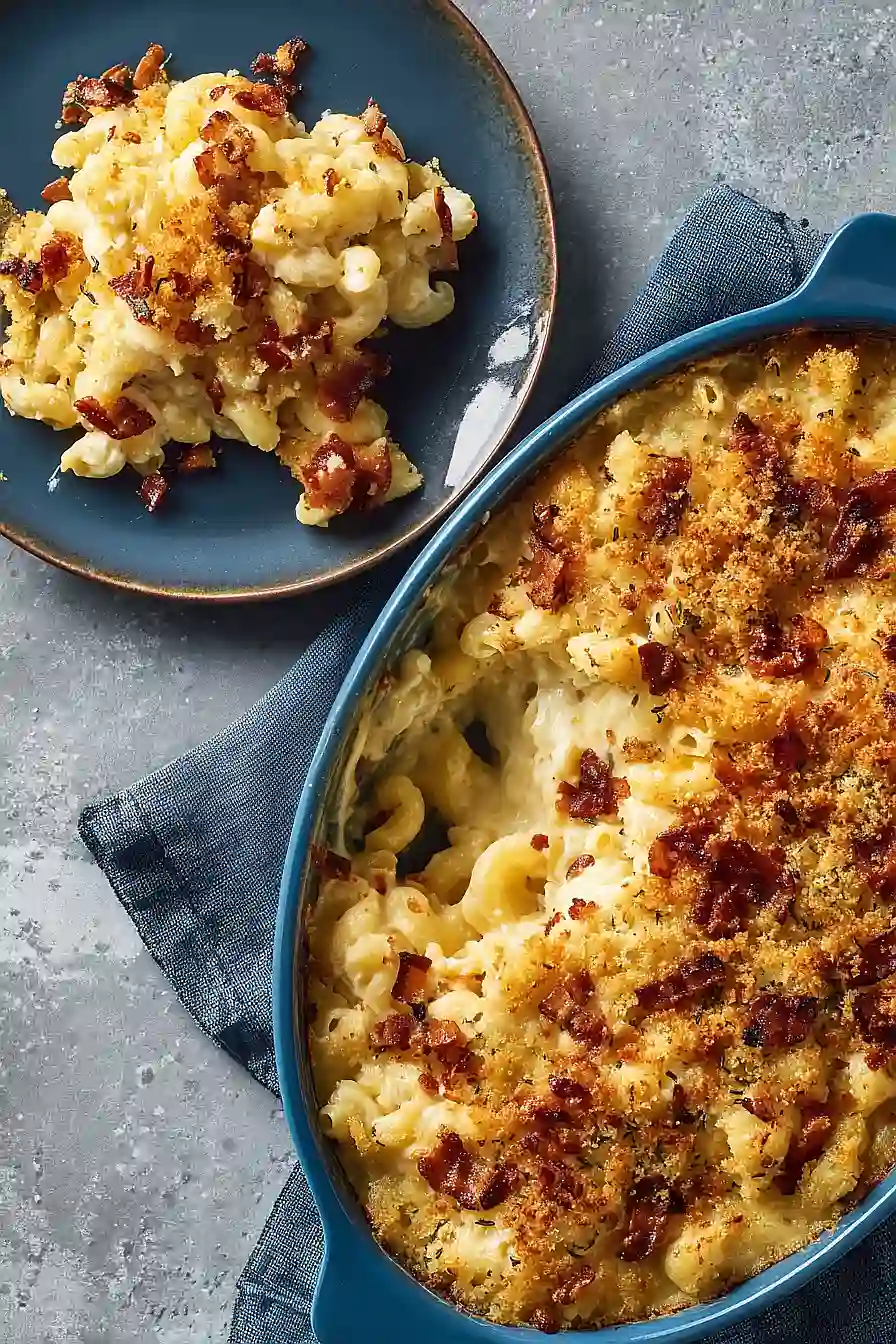 baked mac and cheese with bacon