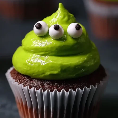 halloween toy story alien cupcakes