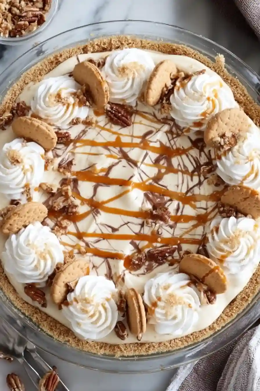 caramel chocolate pecan ice cream pie