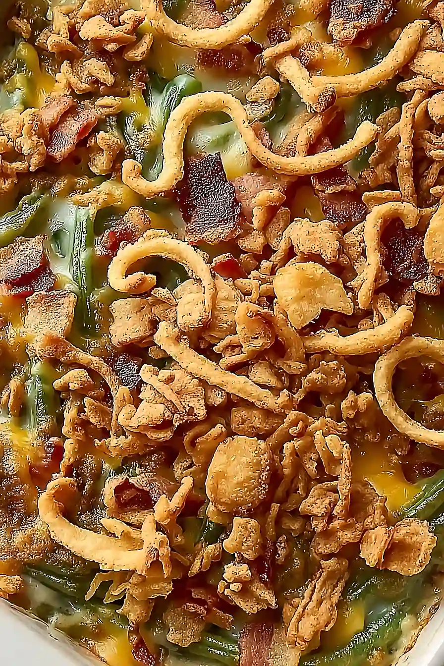 bacon and cheese green bean casserole