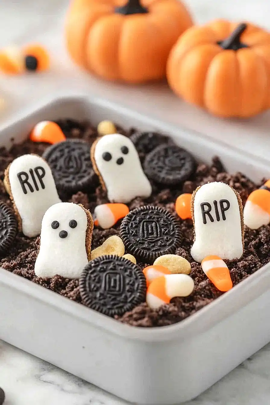 graveyard chocolate pudding dirt cake