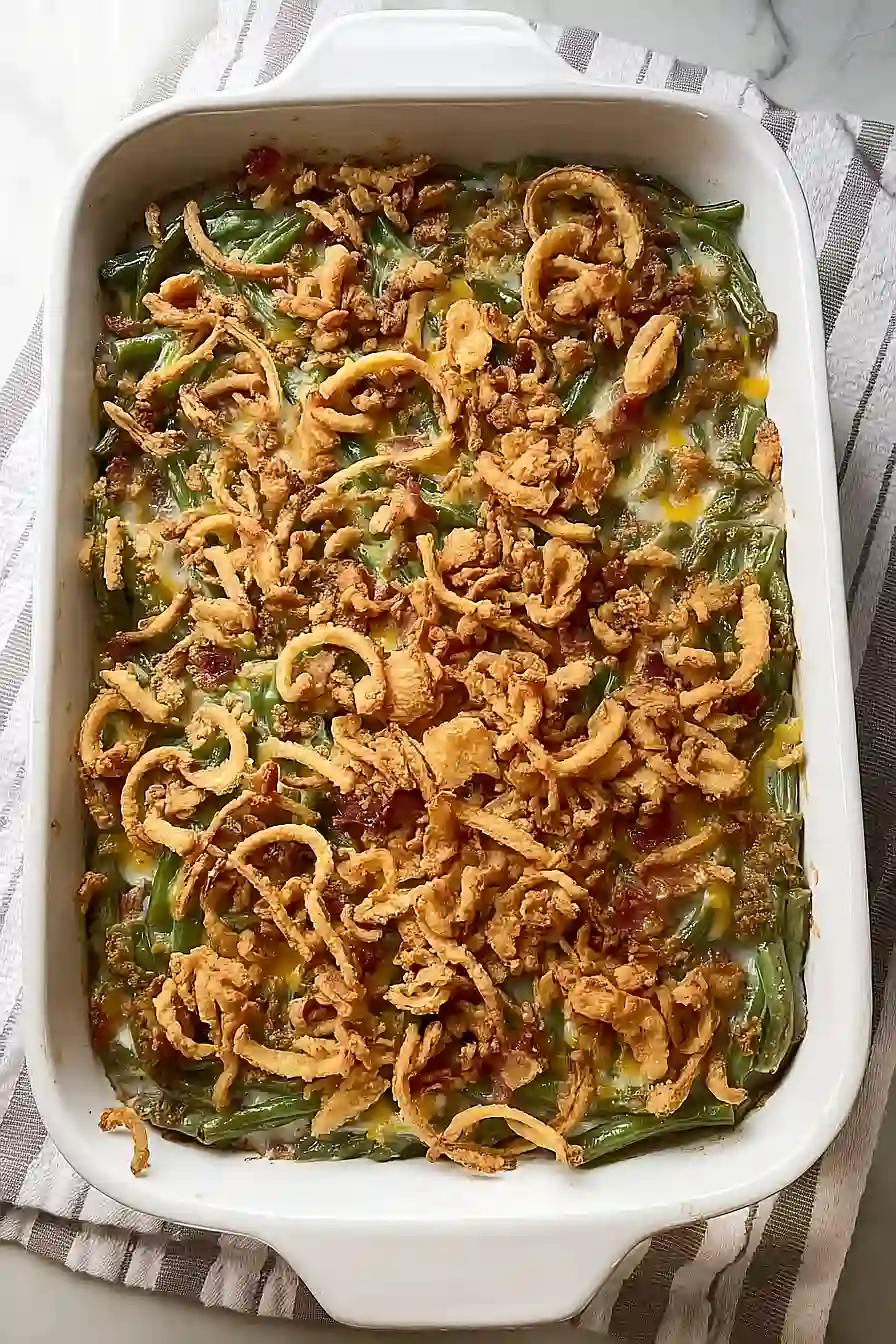 bacon and cheese green bean casserole