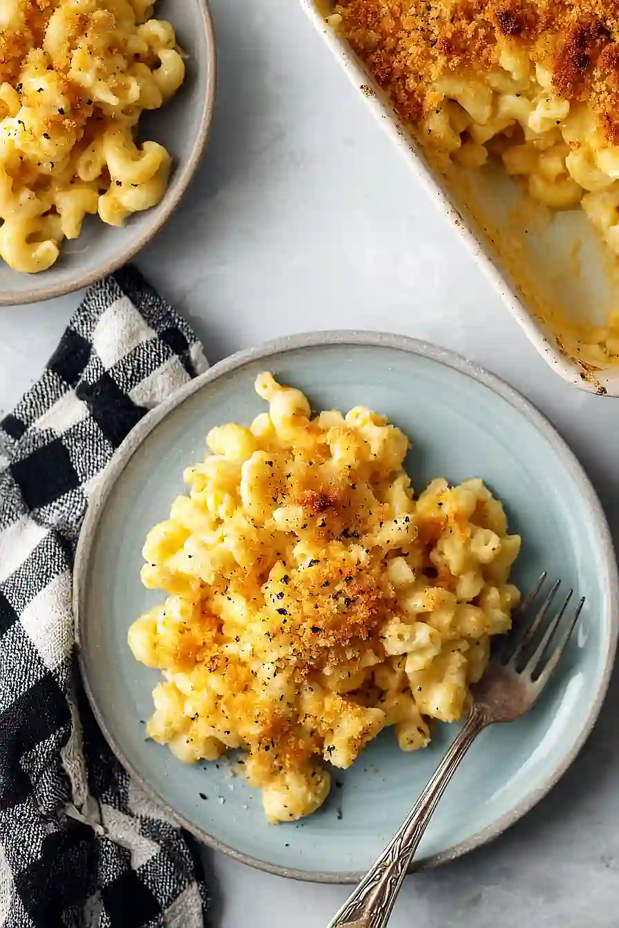 baked mac and cheese with bread crumbs