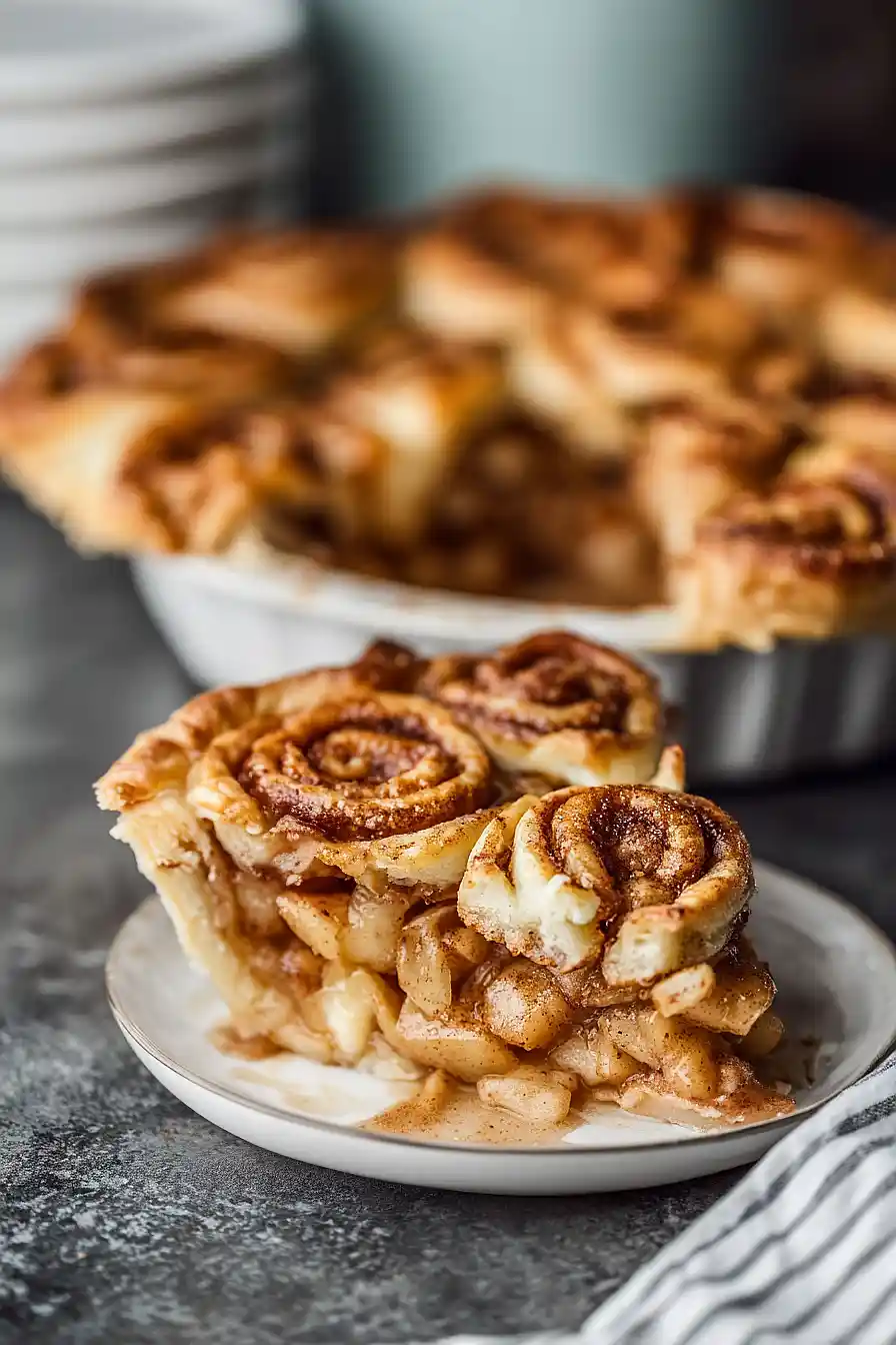 cinnamon roll apple pie