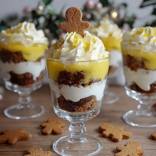 gingerbread trifle with lemon curd