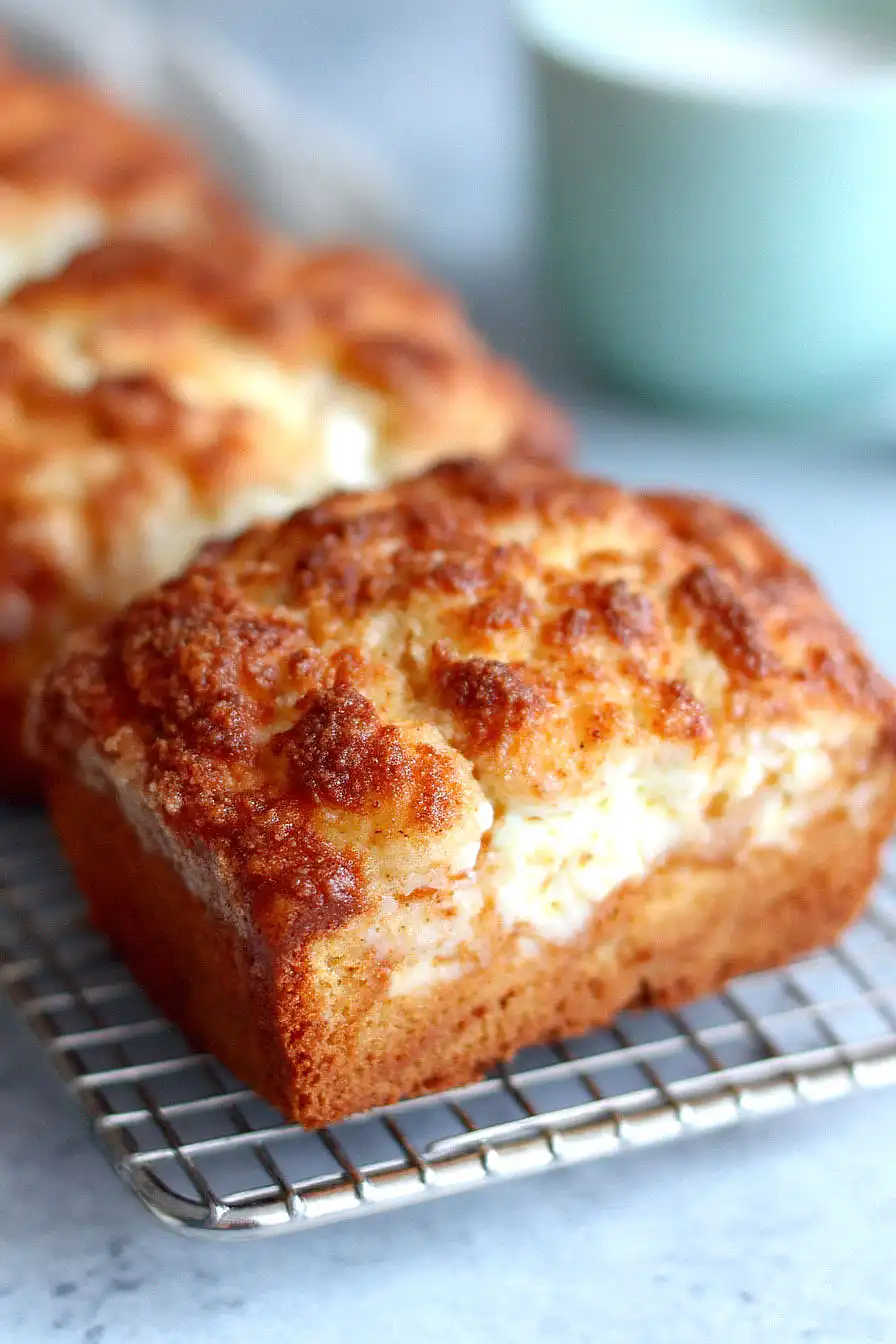 eggnog bread with crumb topping