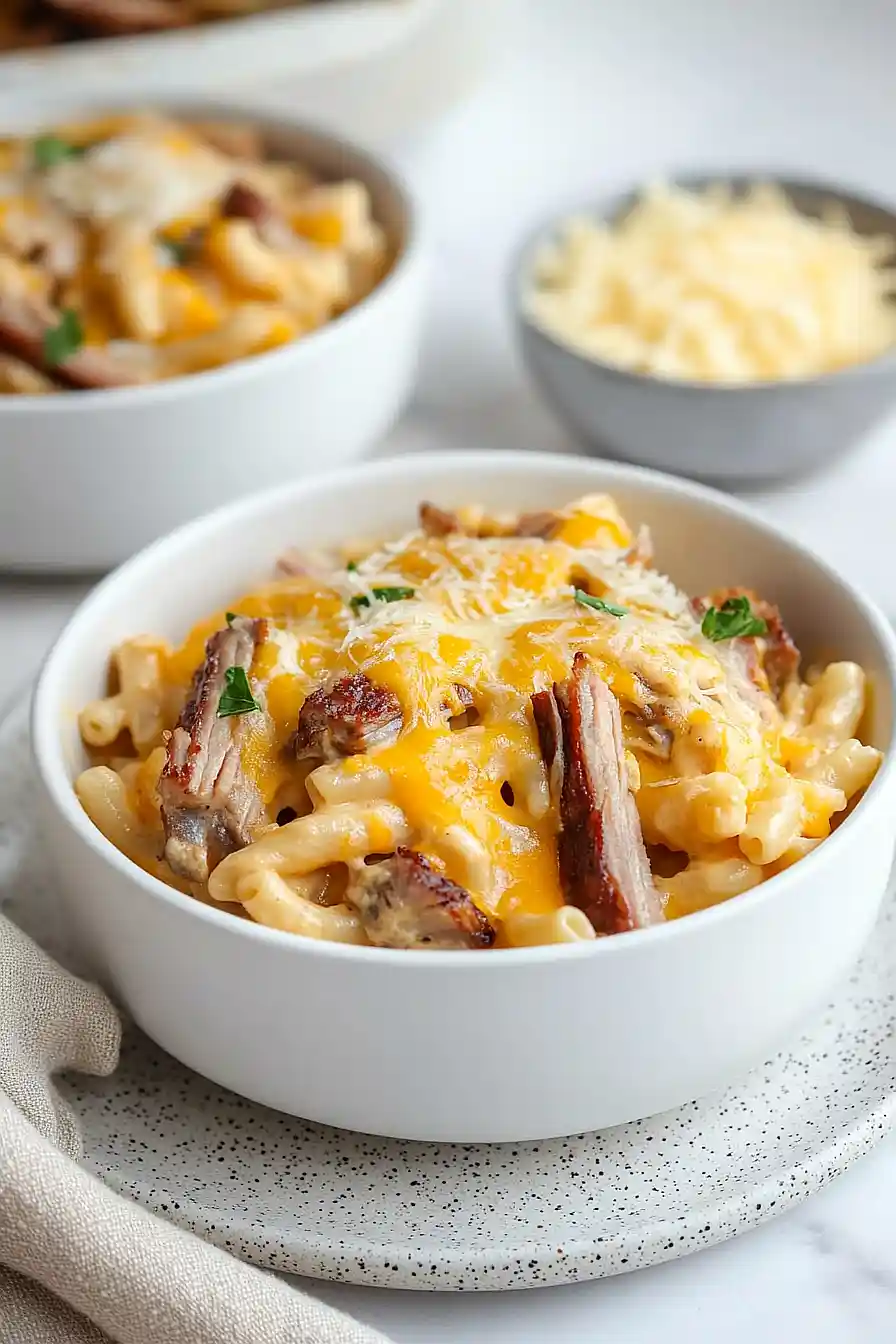 bbq ribs with mac and cheese