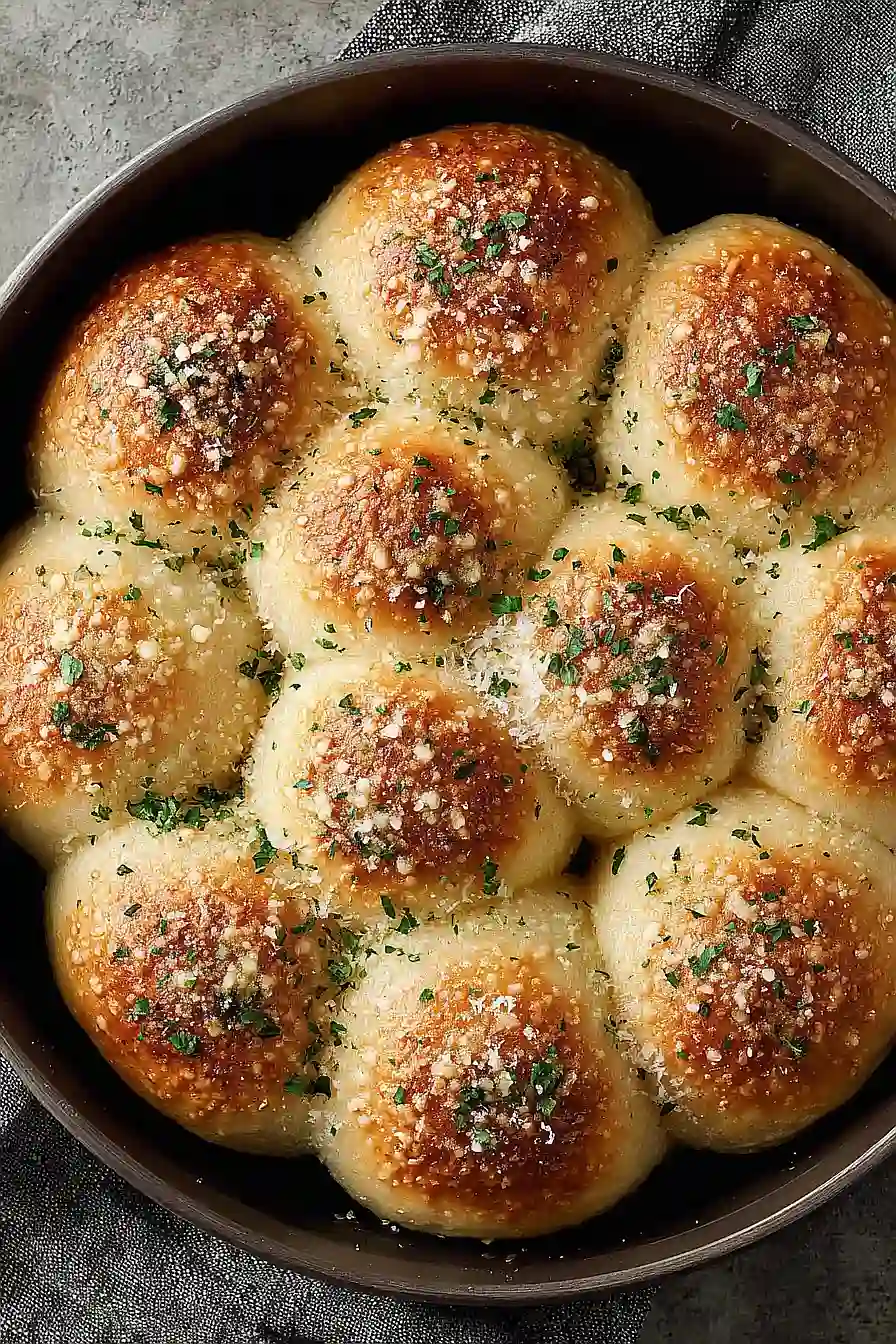 garlic butter parmesan dinner rolls