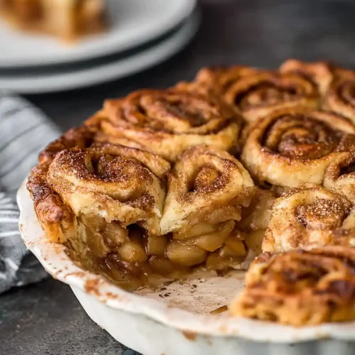 cinnamon roll apple pie