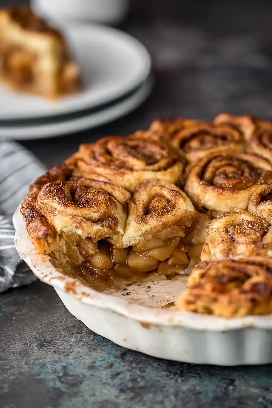 cinnamon roll apple pie