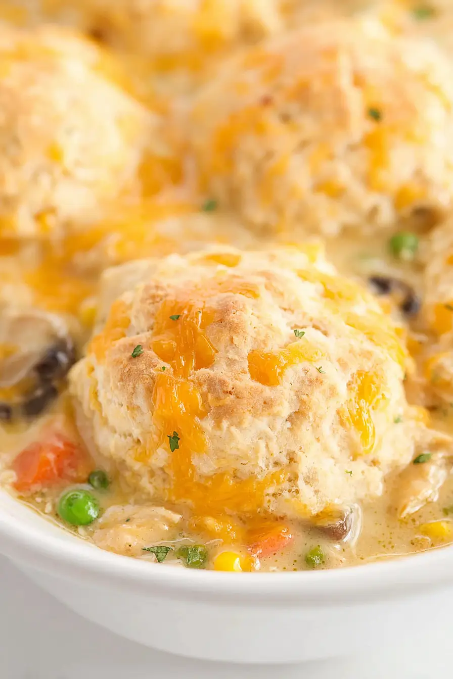 chicken pot pie with red lobster biscuits