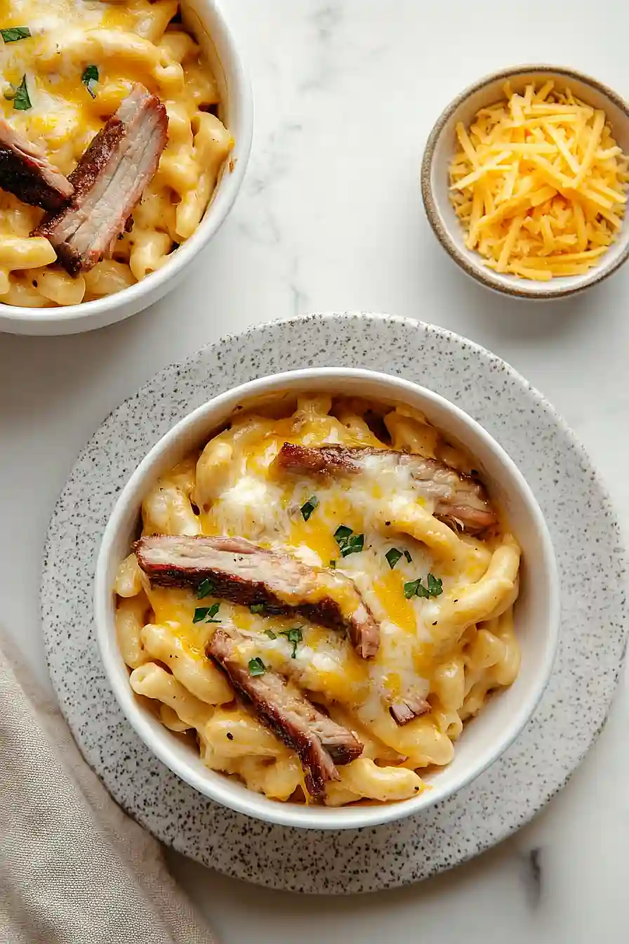 bbq ribs with mac and cheese