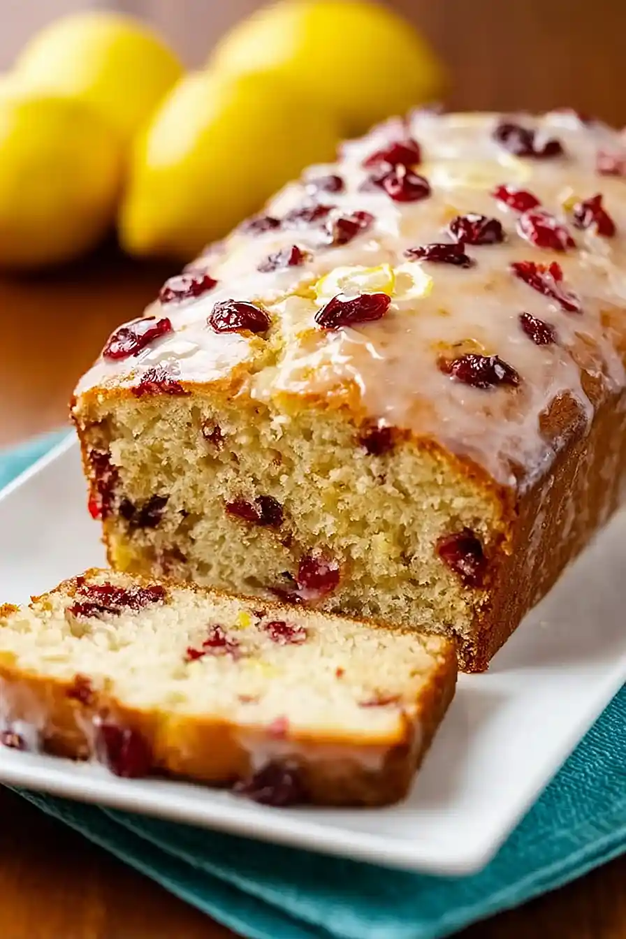 lemon cranberry yogurt bread