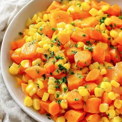 buttered carrots and corn