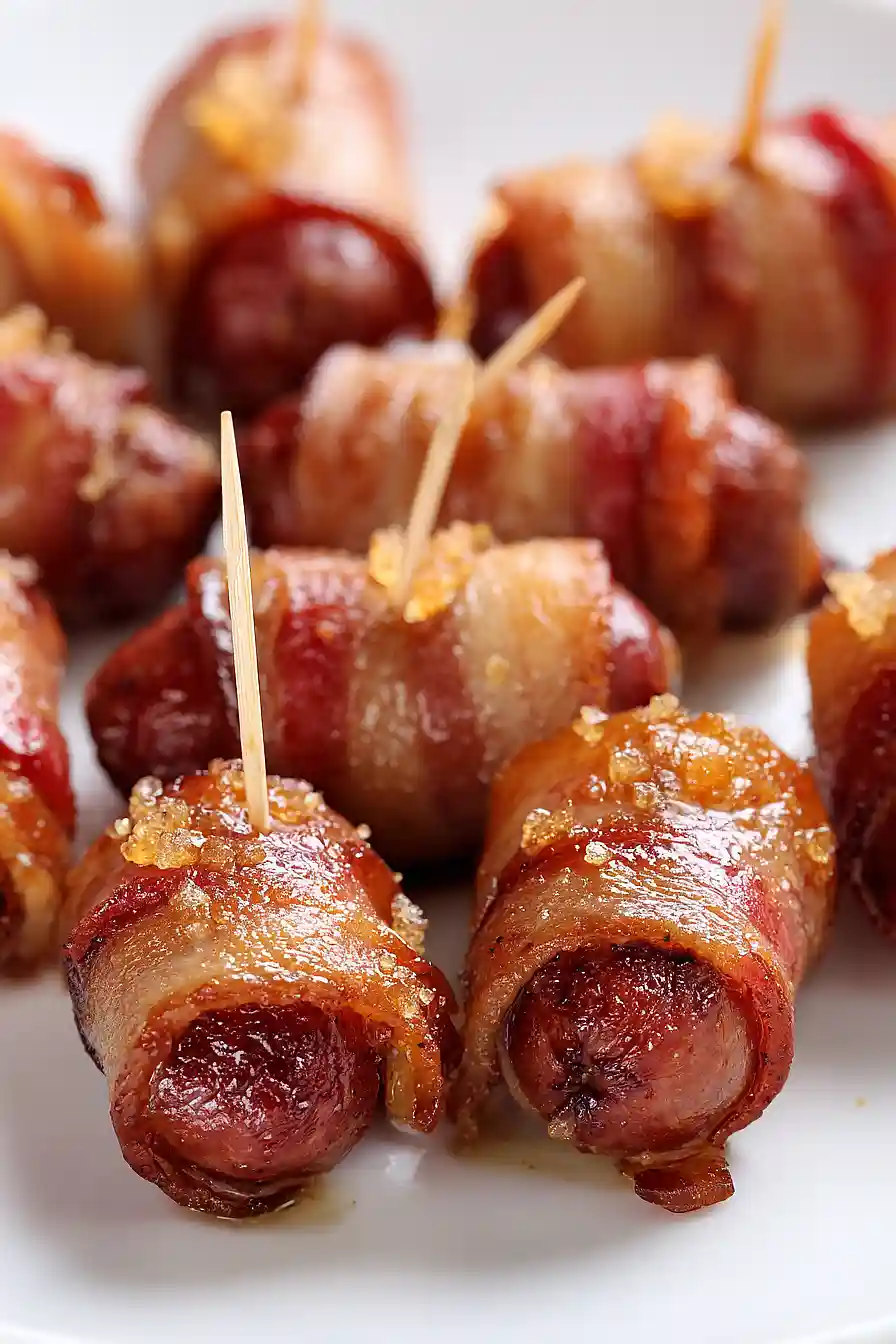 bacon-wrapped cocktail sausages