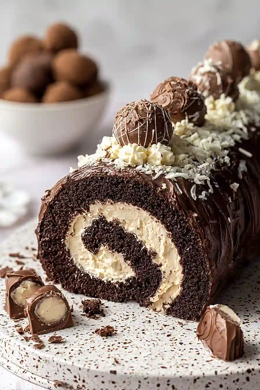 baileys yule log cake