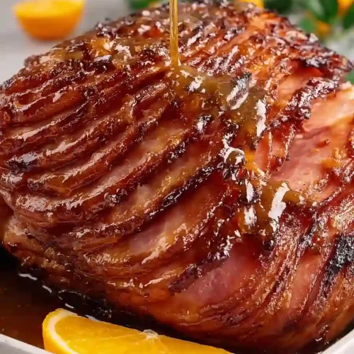 glazed ham with orange juice