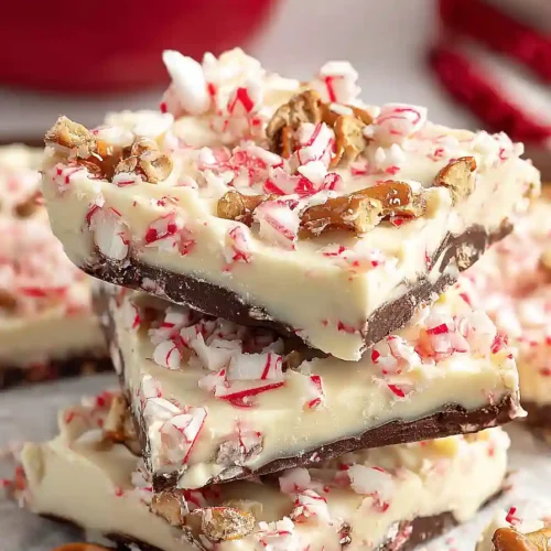 white chocolate peppermint pretzel bark