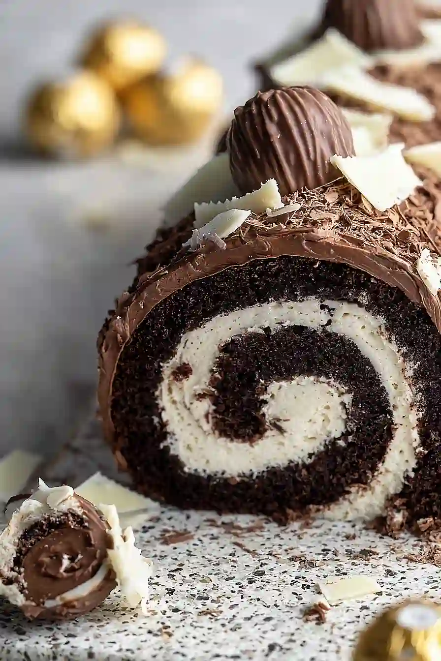 baileys yule log cake