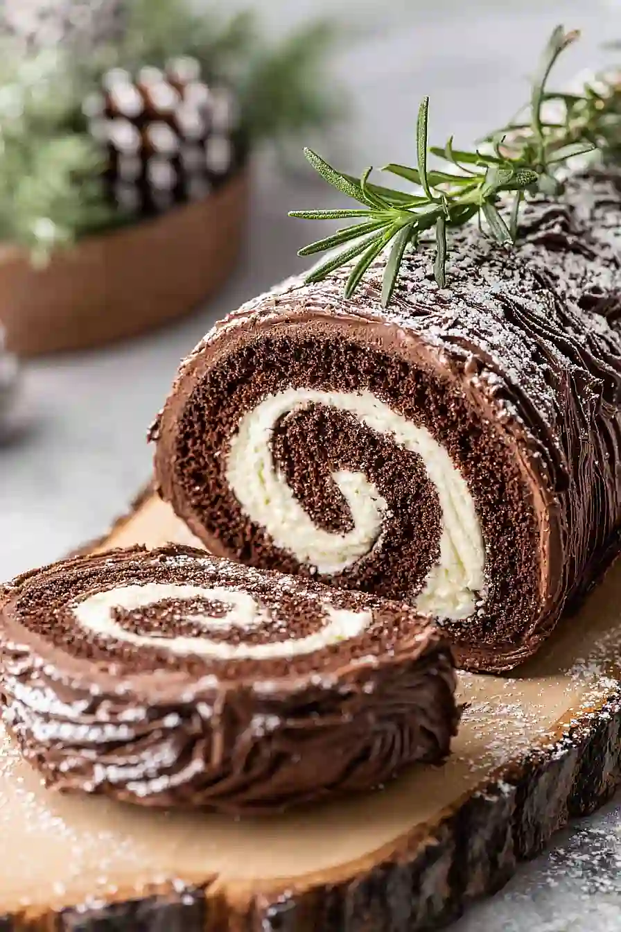 cake mix yule log