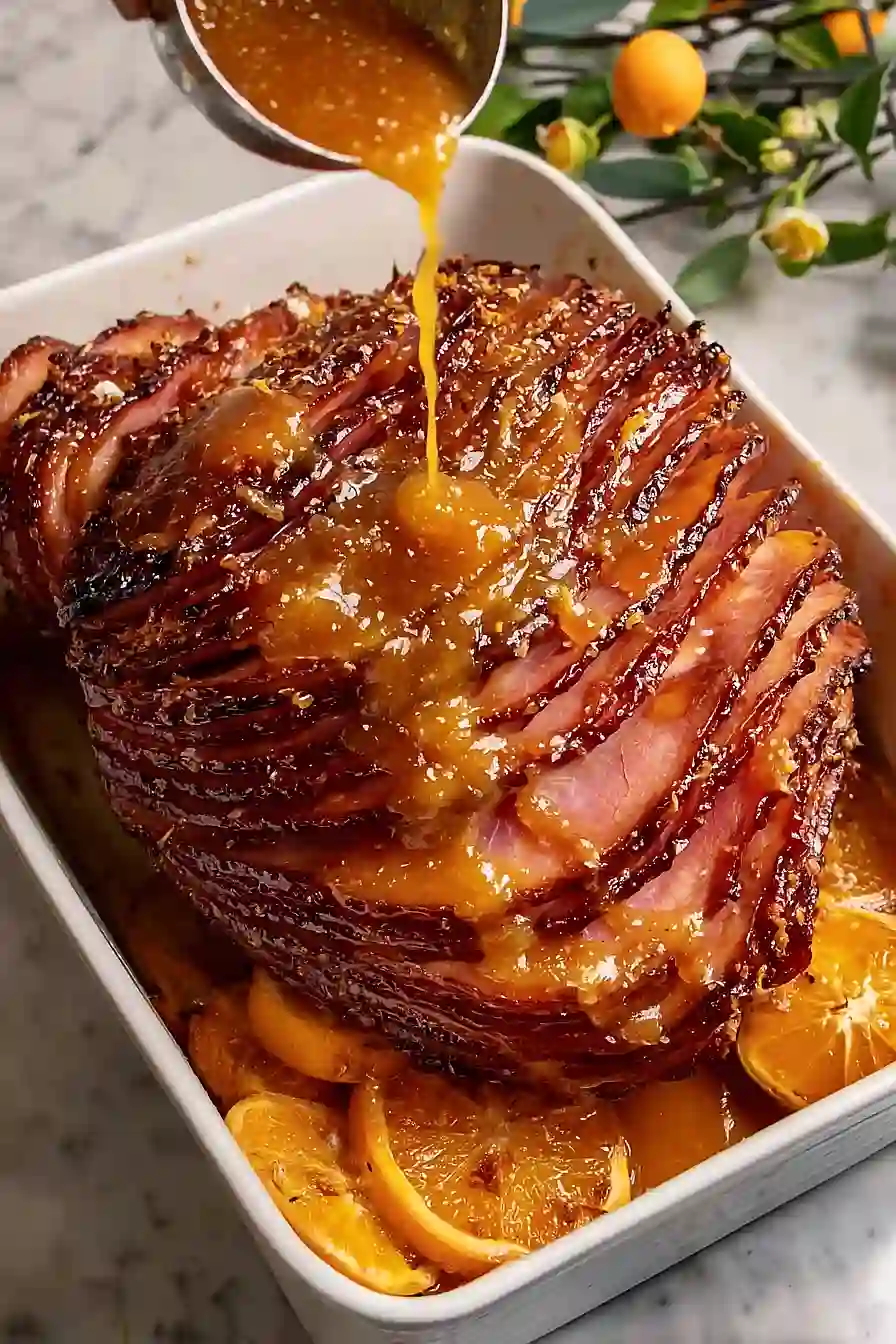 glazed ham with orange juice
