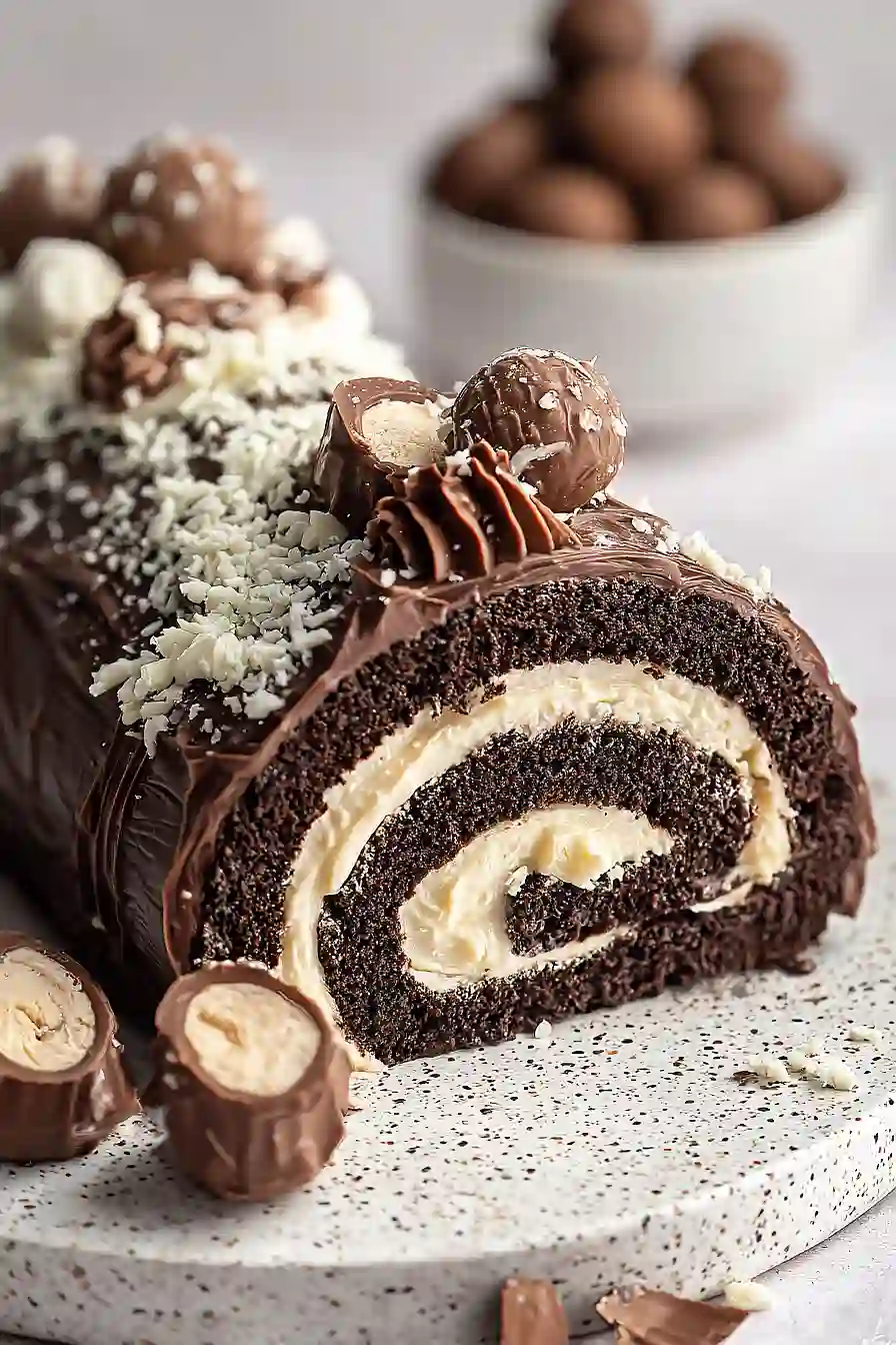 baileys yule log cake