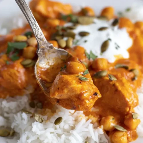 butter chicken with chickpeas