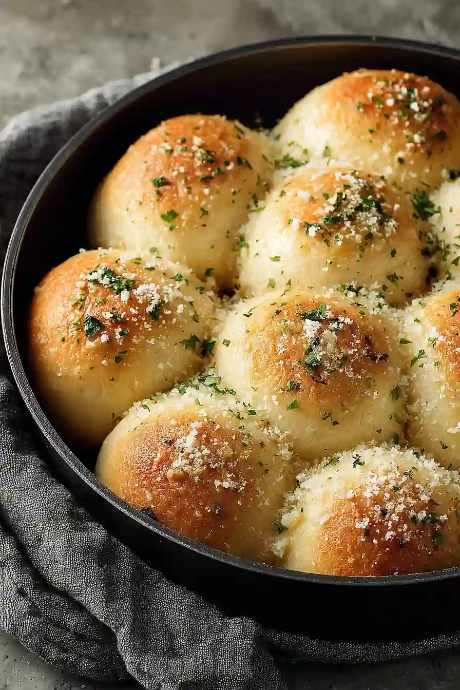 garlic butter parmesan dinner rolls