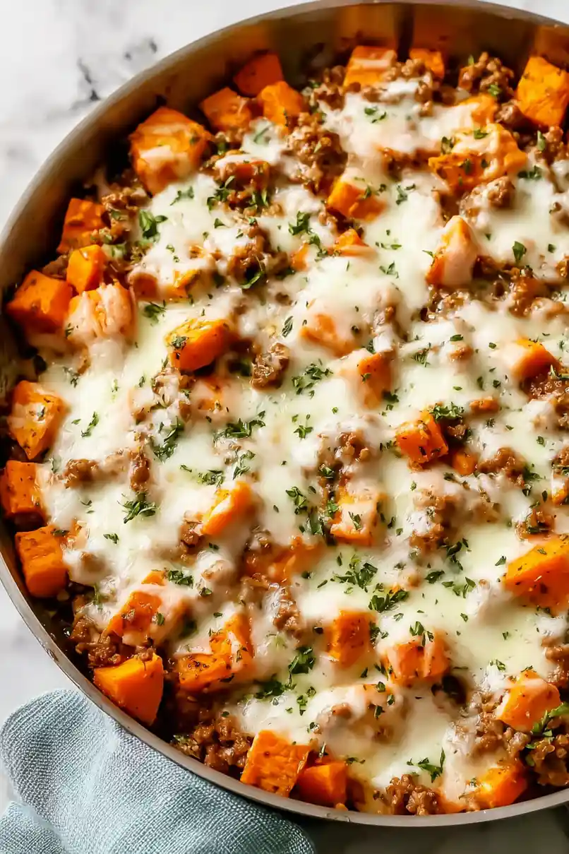 Healthy Ground Turkey Sweet Potato Skillet