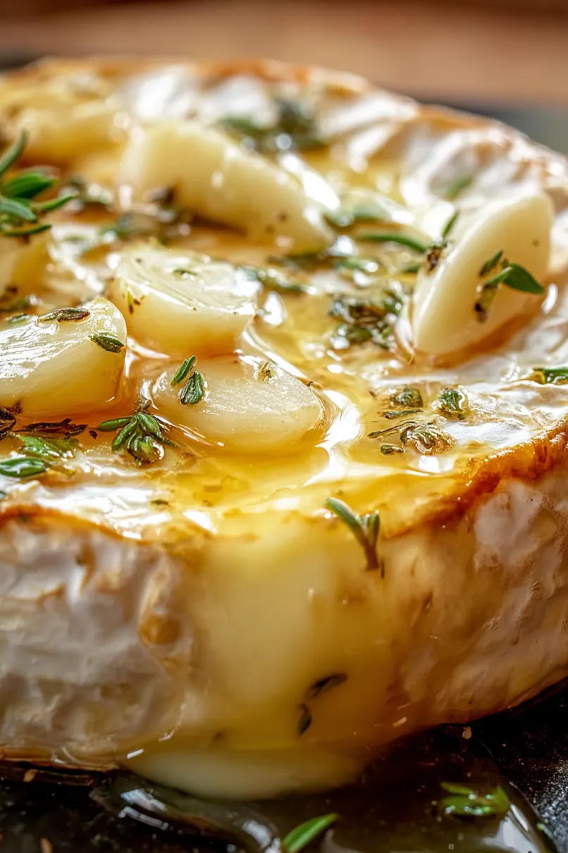 Delicious Garlic Butter Baked Brie