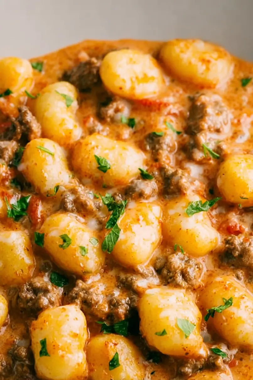Creamy Ground Beef Gnocchi