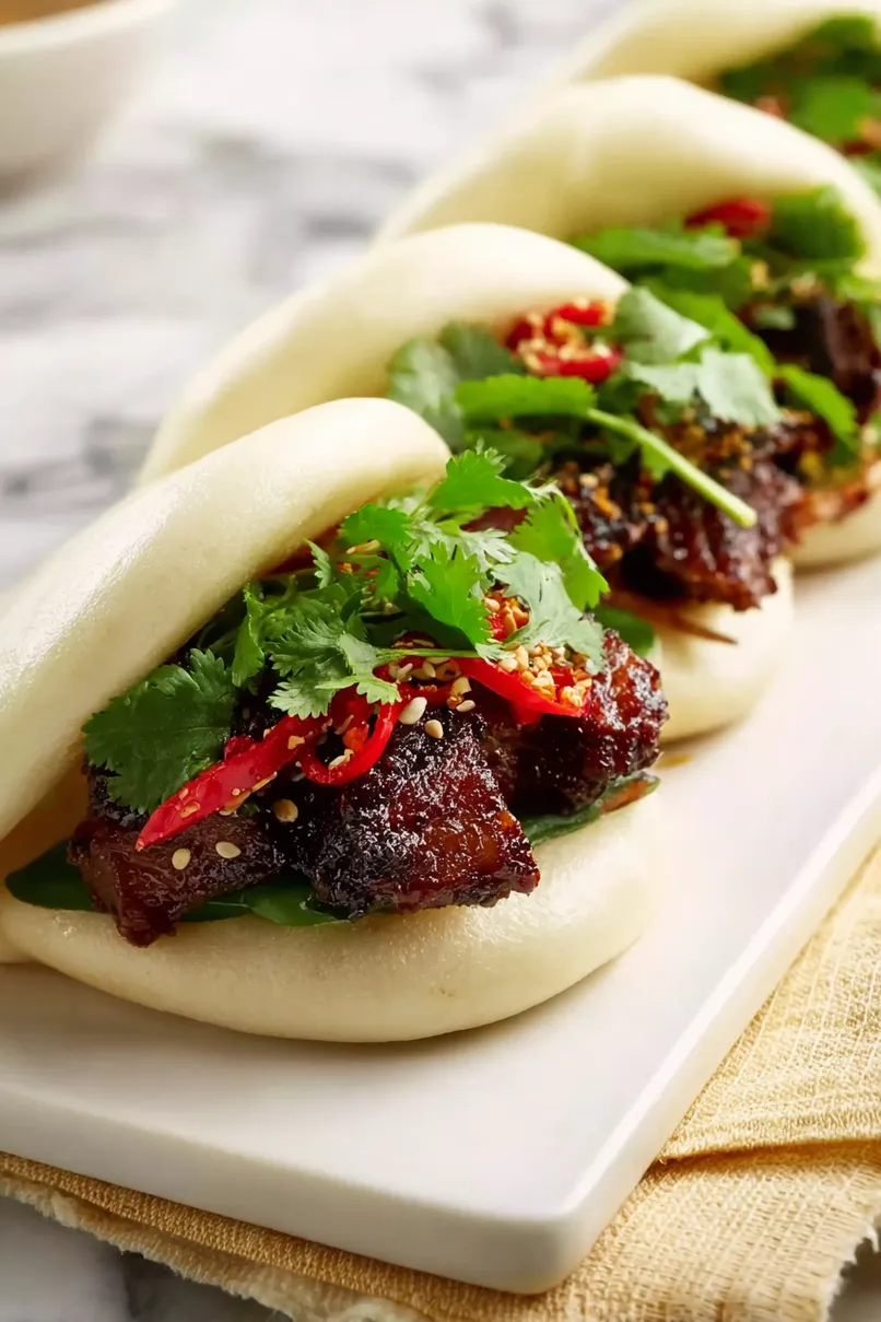 Juicy Pork Belly Bao Buns