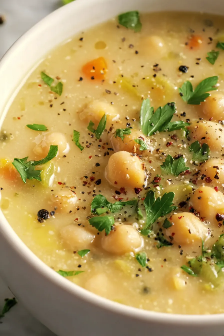 Quick Chickpea and White Bean Soup