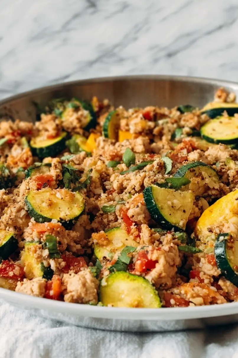 Tasty Ground Turkey Vegetable Skillet