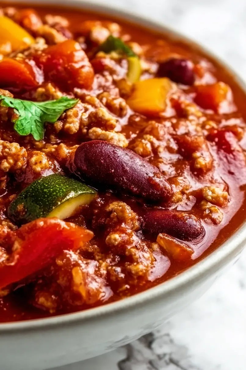 Low Fat Crockpot Ground Turkey Chili