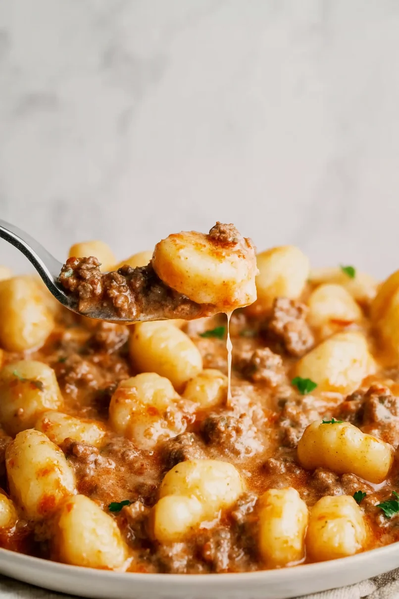 Creamy Ground Beef Gnocchi