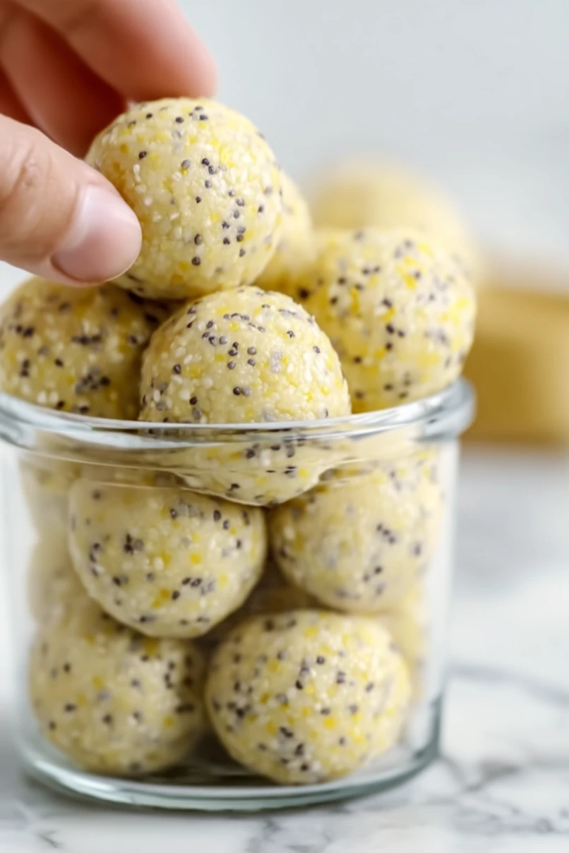 No-Bake Lemon Poppyseed Protein Balls