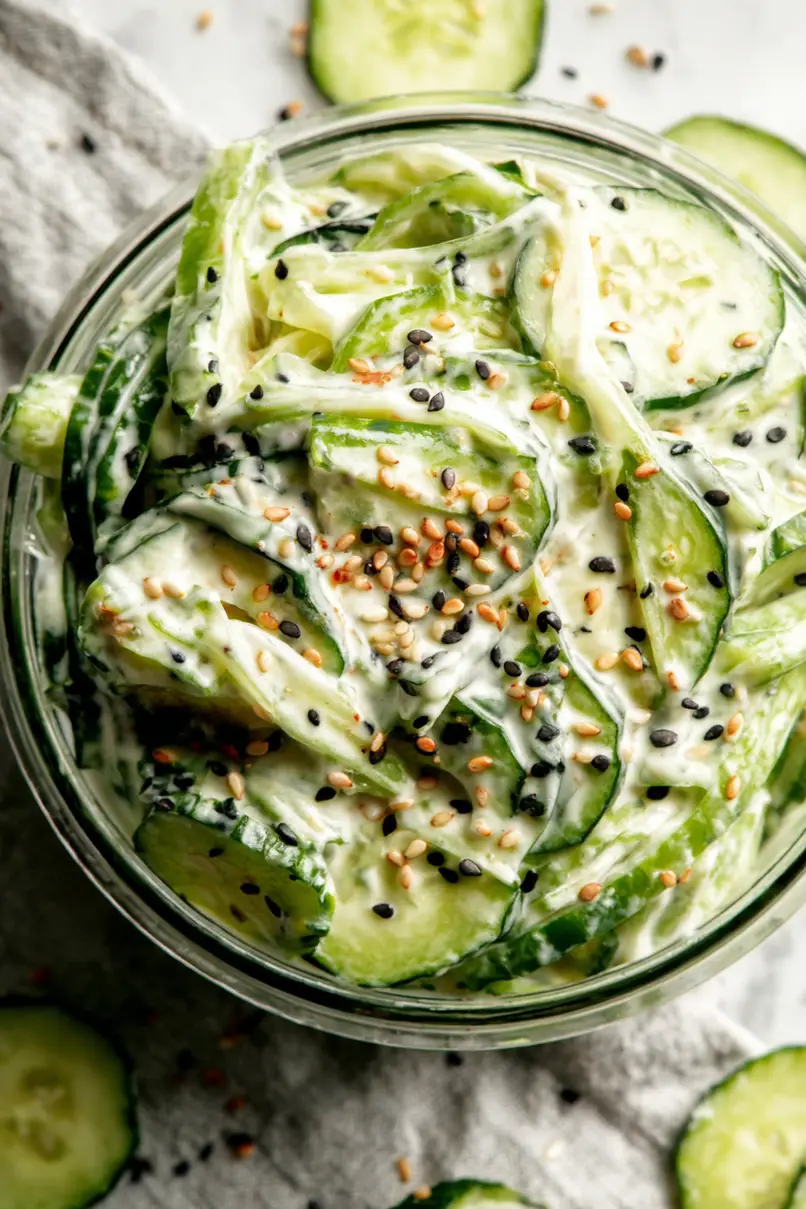 Easy California Roll Cucumber Salad