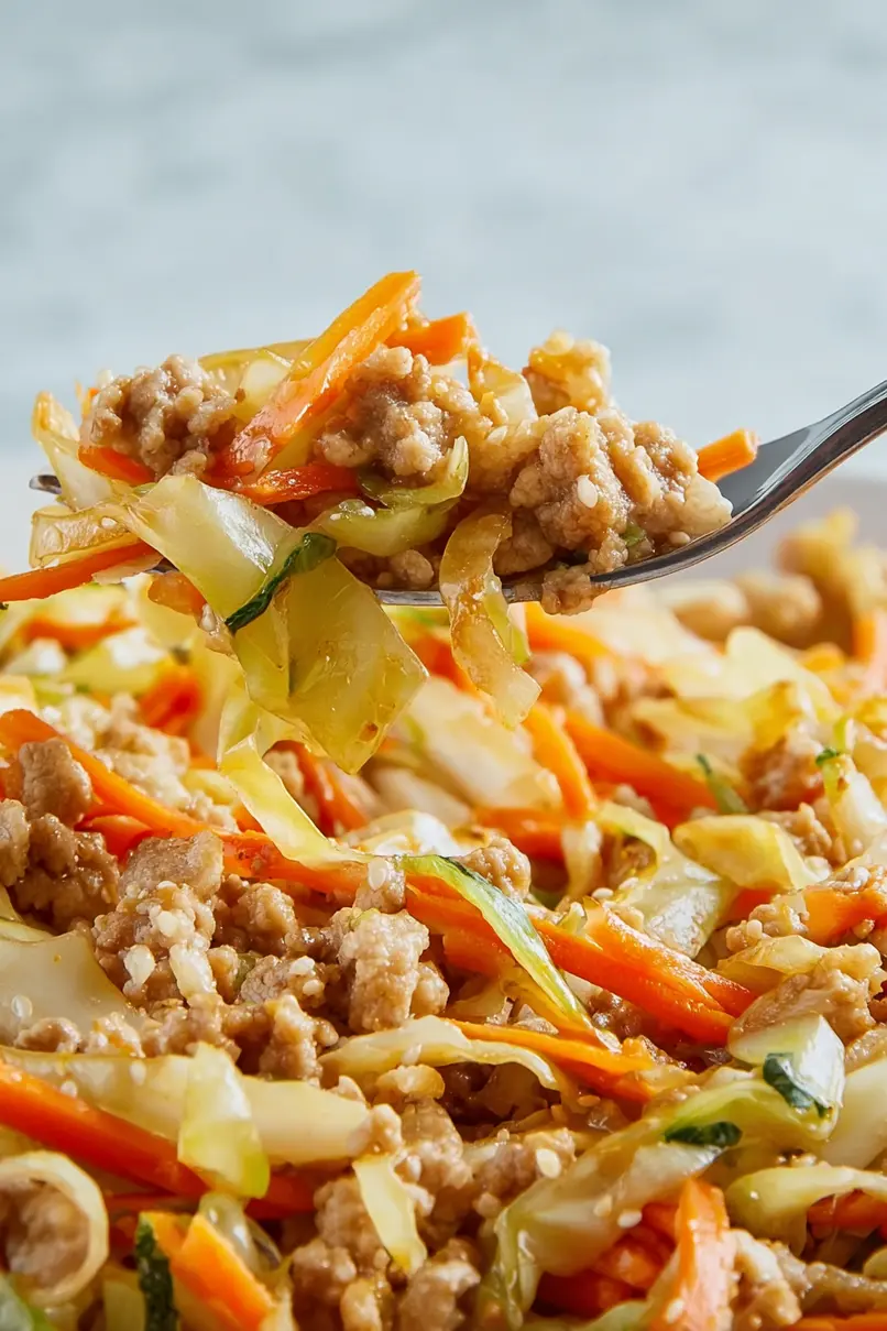 Easy Ground Turkey Egg Roll in a Bowl