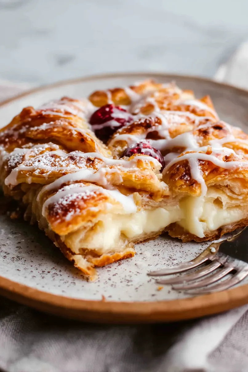 Delicious Cream Cheese Raspberry Danish