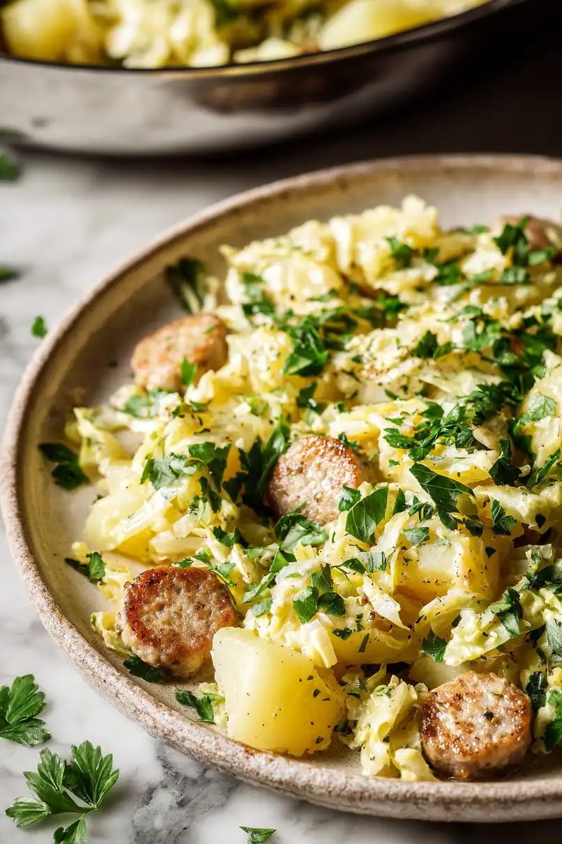 Delicious Cabbage Potatoes and Sausage
