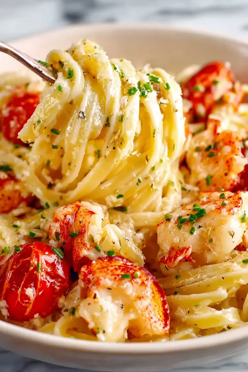 Creamy Lobster Tail Pasta