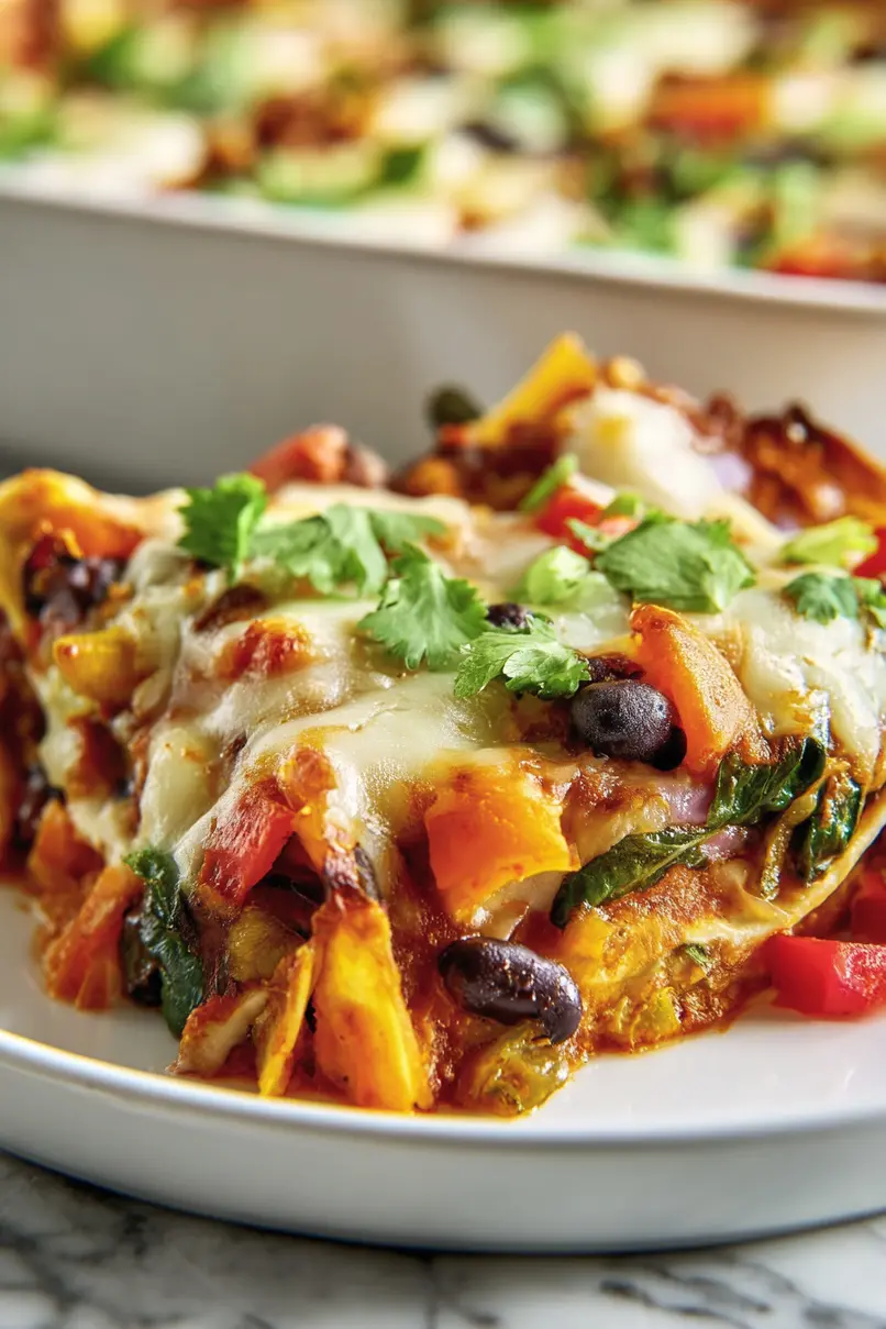 Easy Vegetarian Enchilada Casserole