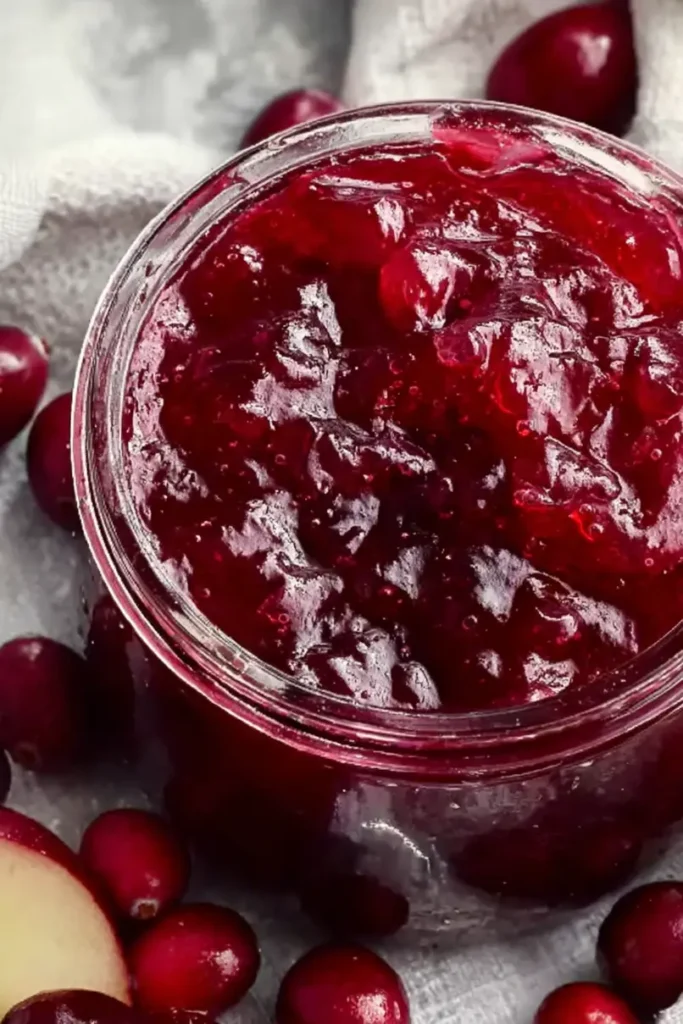 Festive Cranberry Apple Christmas Jam