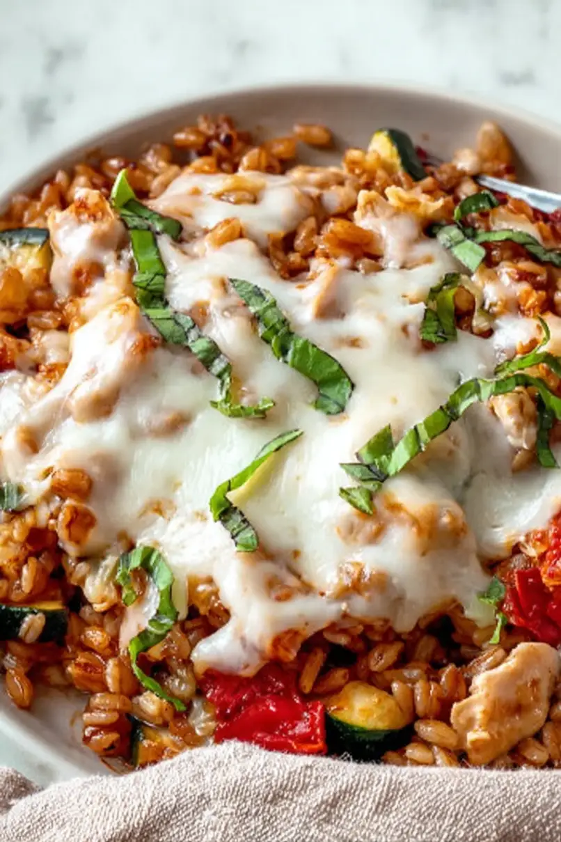 Quick Farro with Chicken