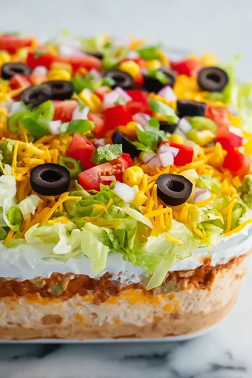 Creamy Classic Seven Layer Dip