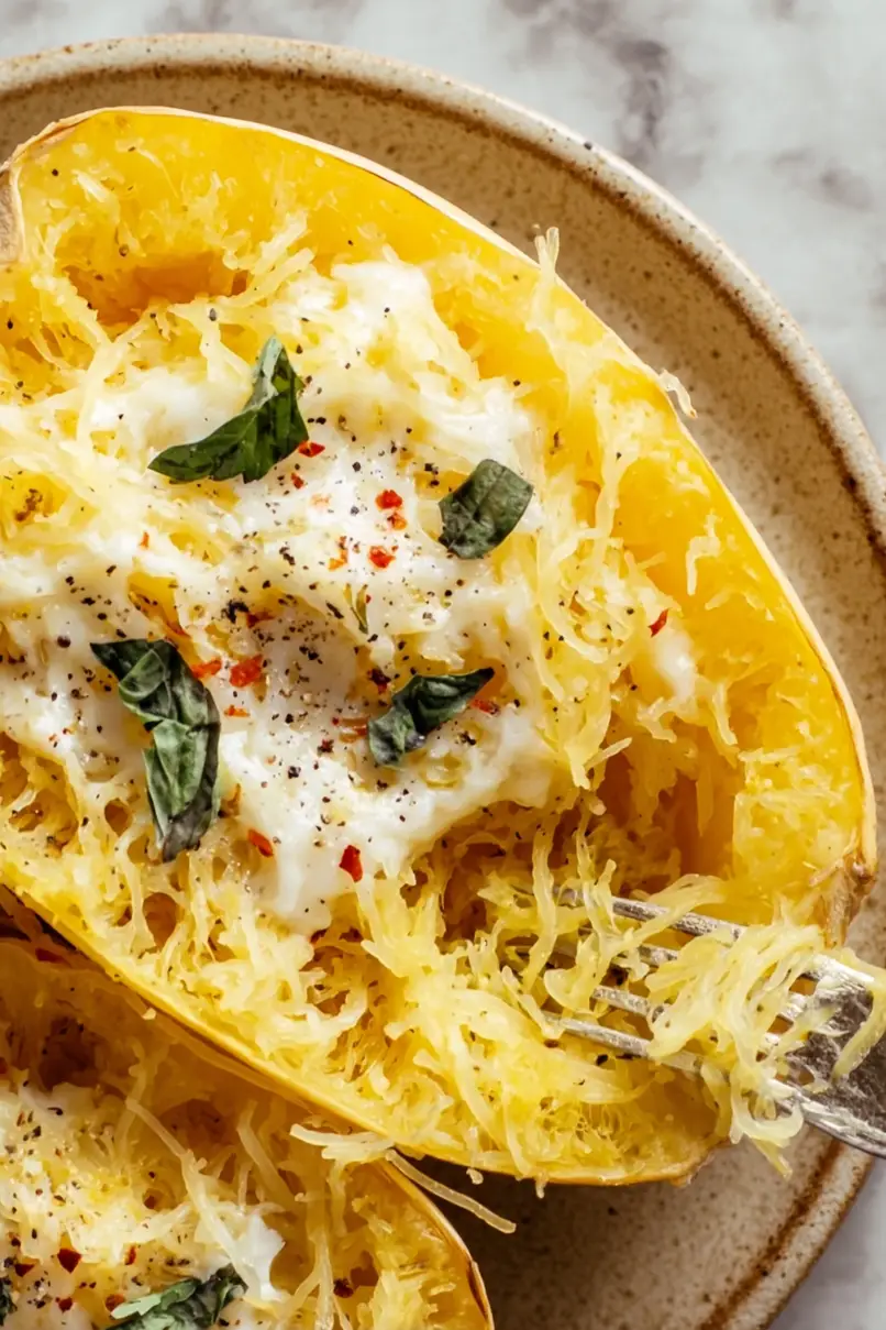 Healthy Cottage Cheese Spaghetti Squash