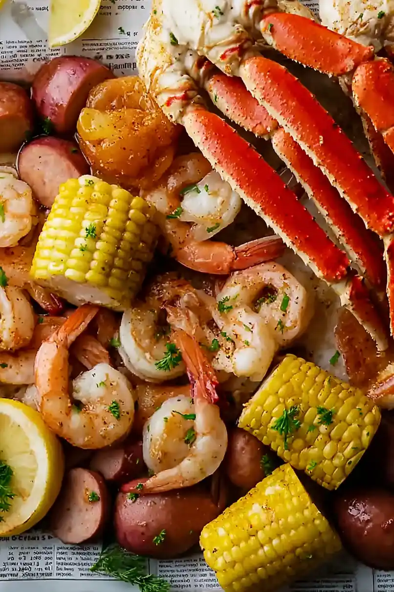 Traditional Seafood Boil with Old Bay Seasoning