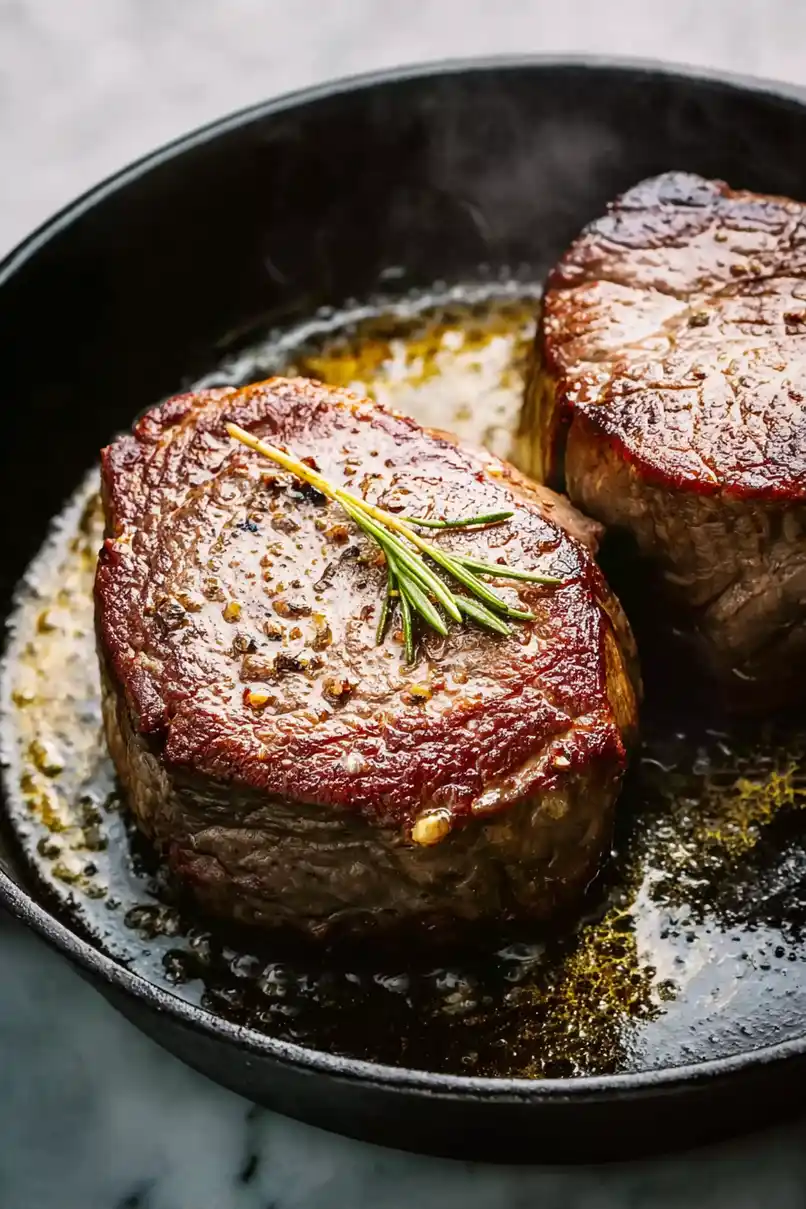 Decadent Cast Iron Skillet Filet Mignon