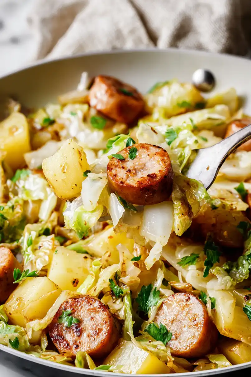 Delicious Cabbage Potatoes and Sausage